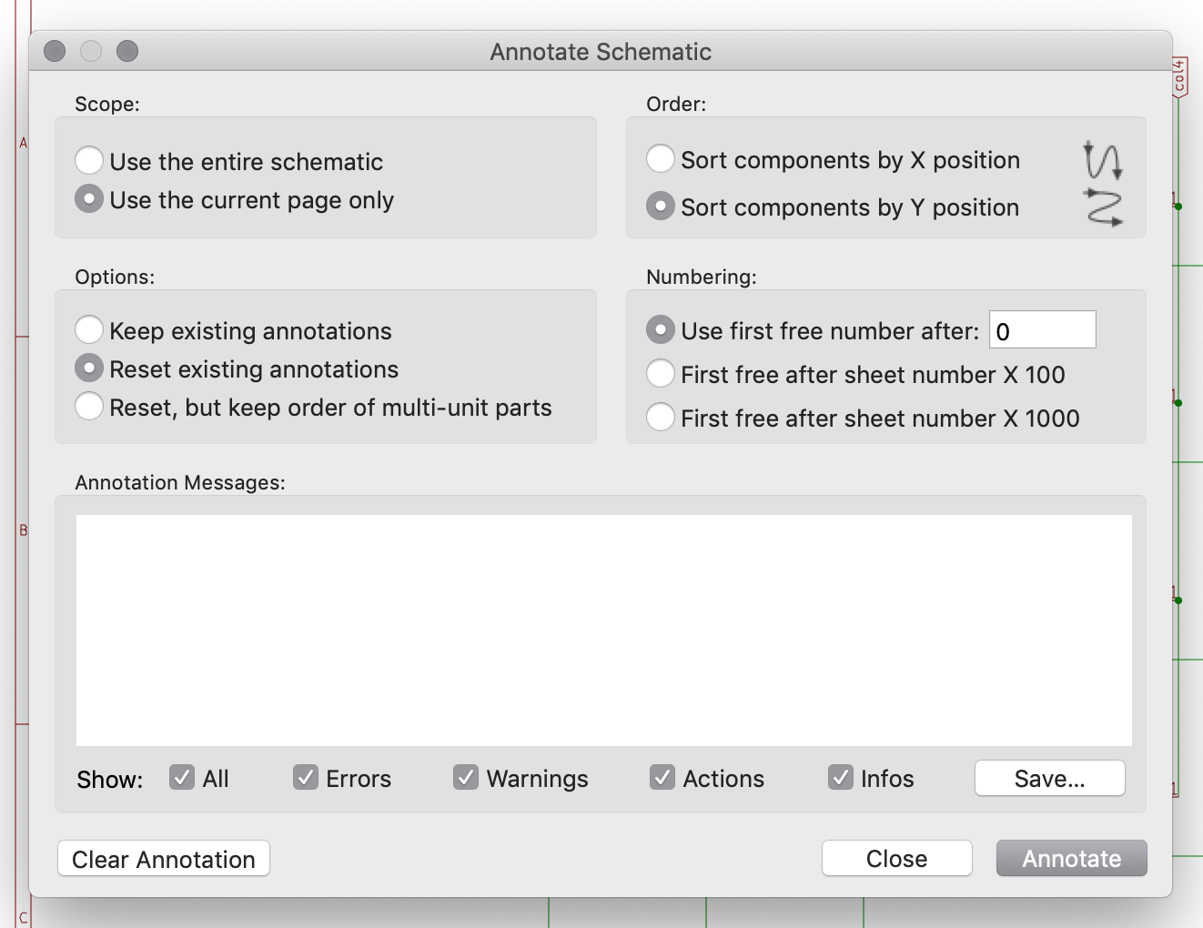 Annotation of the matrix