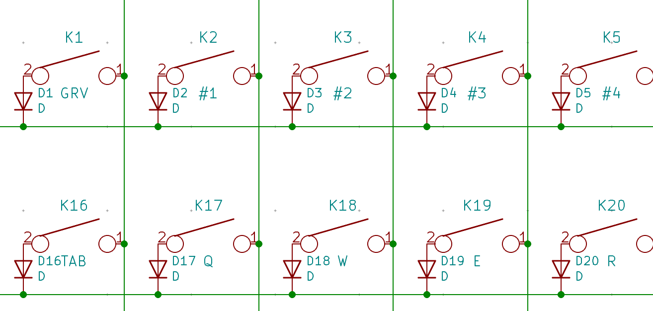 Showing key names