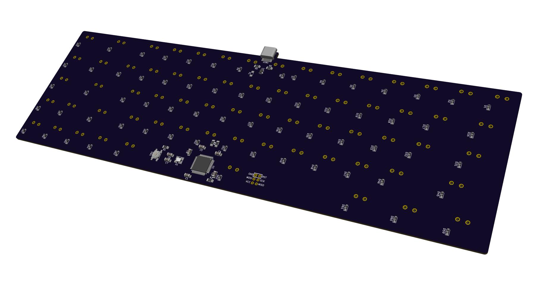 AEK67 PCB 3D View