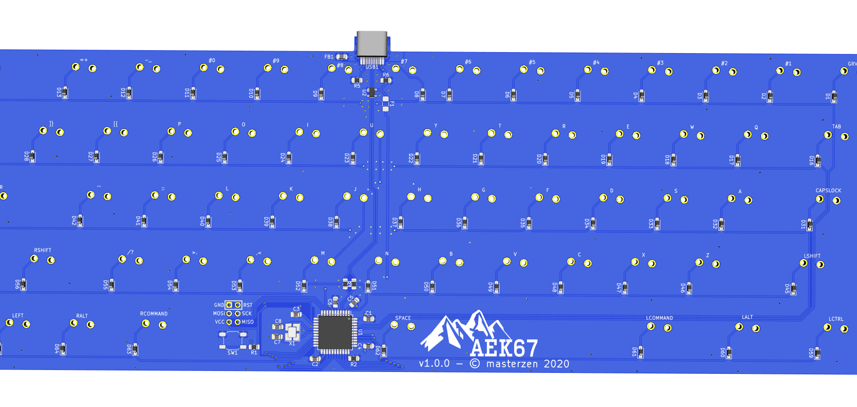 AEK67 PCB Back