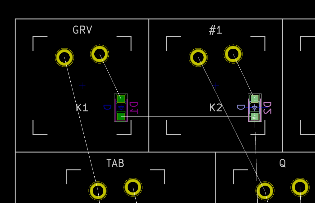 Placing diodes