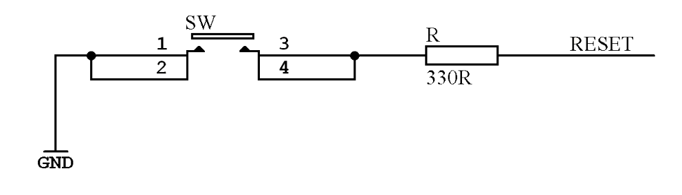 AN2519 recommended RESET button