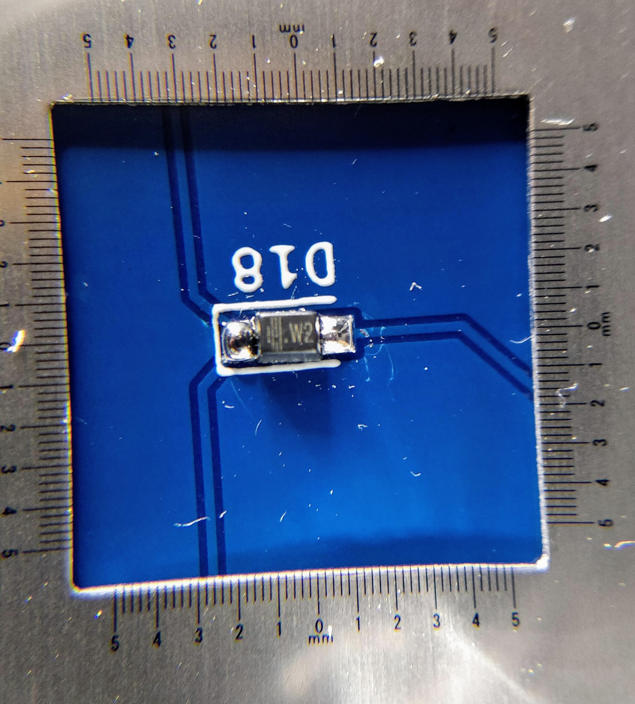 soldered SMD diode